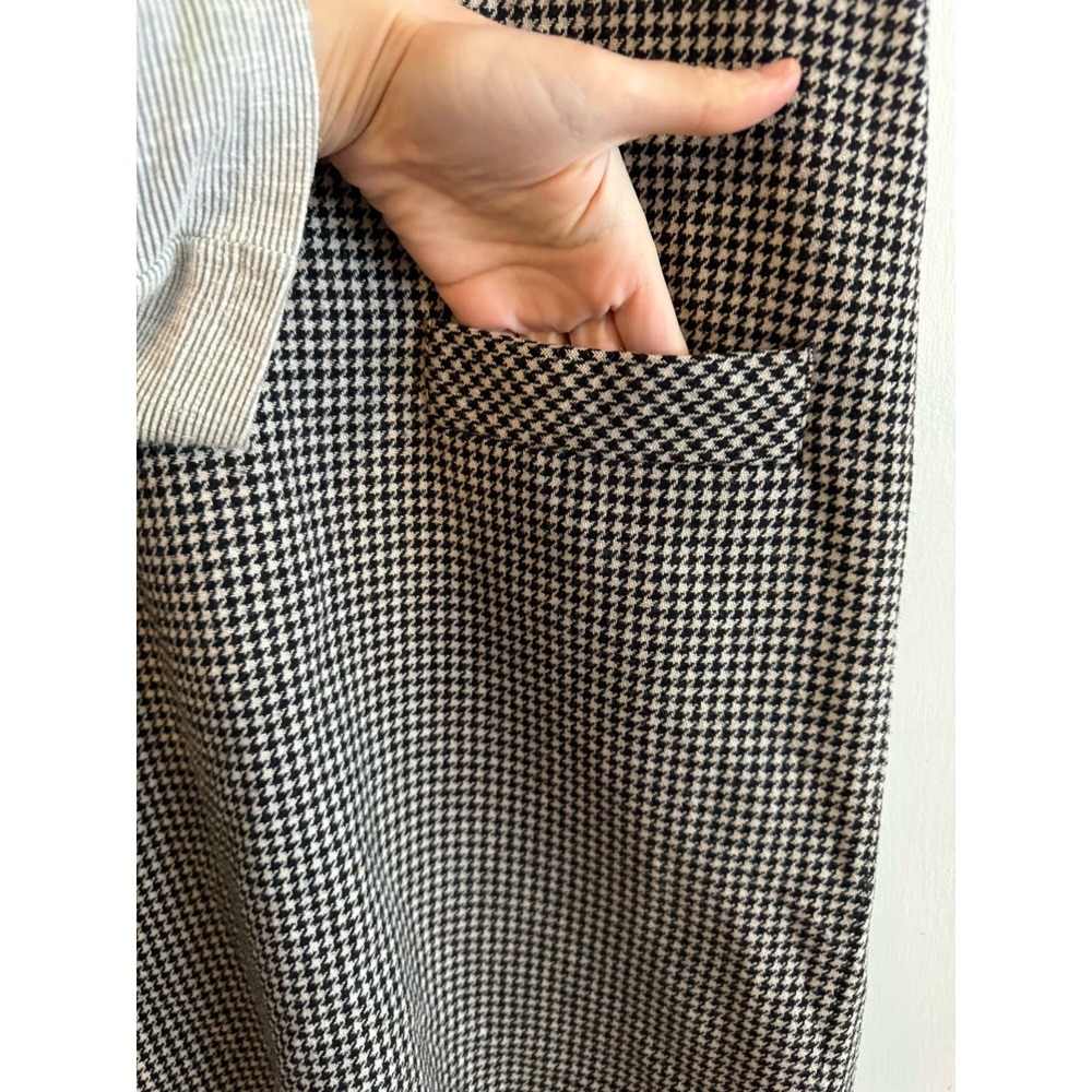 Sag Harbor VTG wool blend pinafore dress midi houndstooth 8 - Picture 3 of 7
